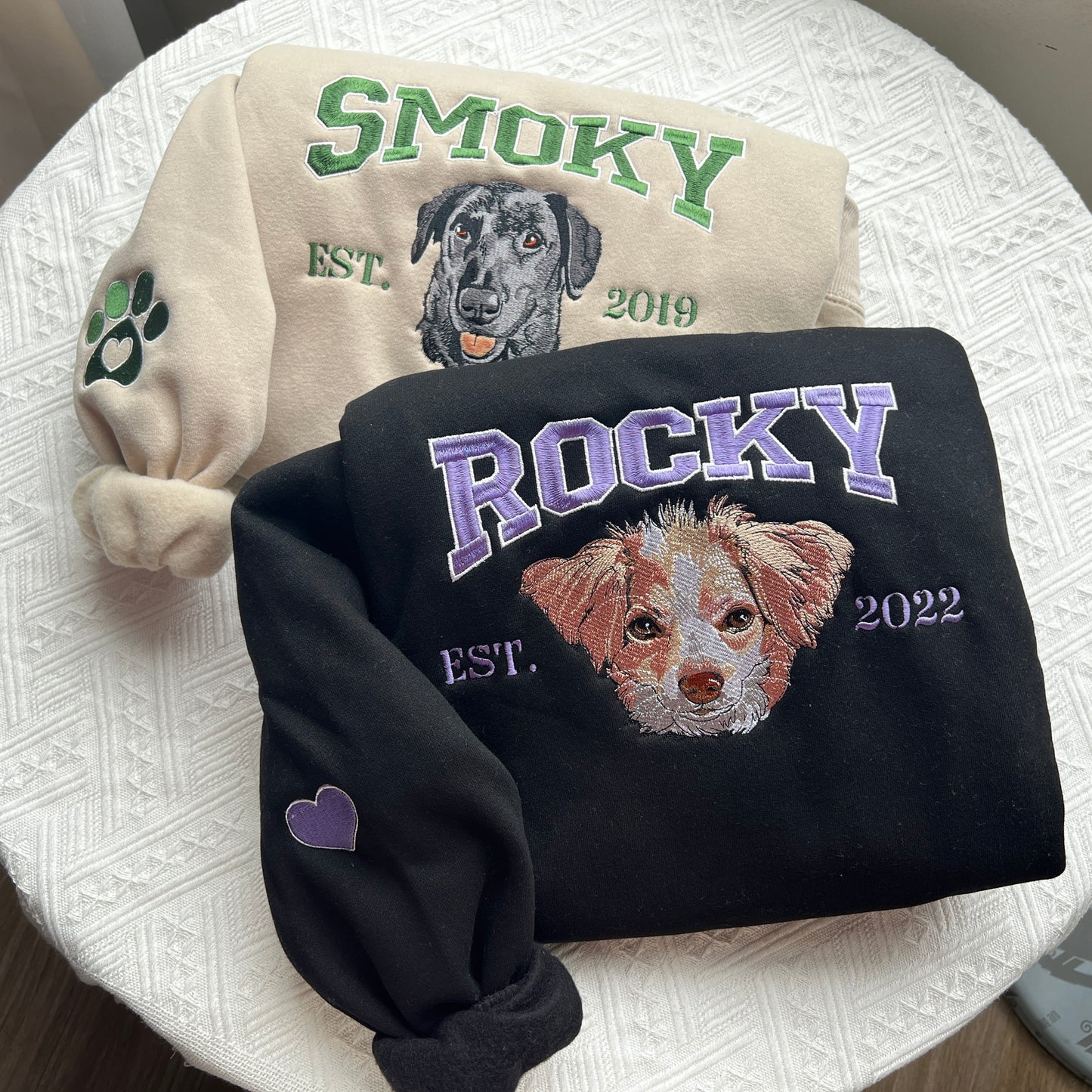 Custom Embroidered Dog Sweatshirt, The Dog Face Hoodie, Embroidered Pet Sweatshirt With Portrait Outline, Dog Mom Life Shirt, Gift For Mom