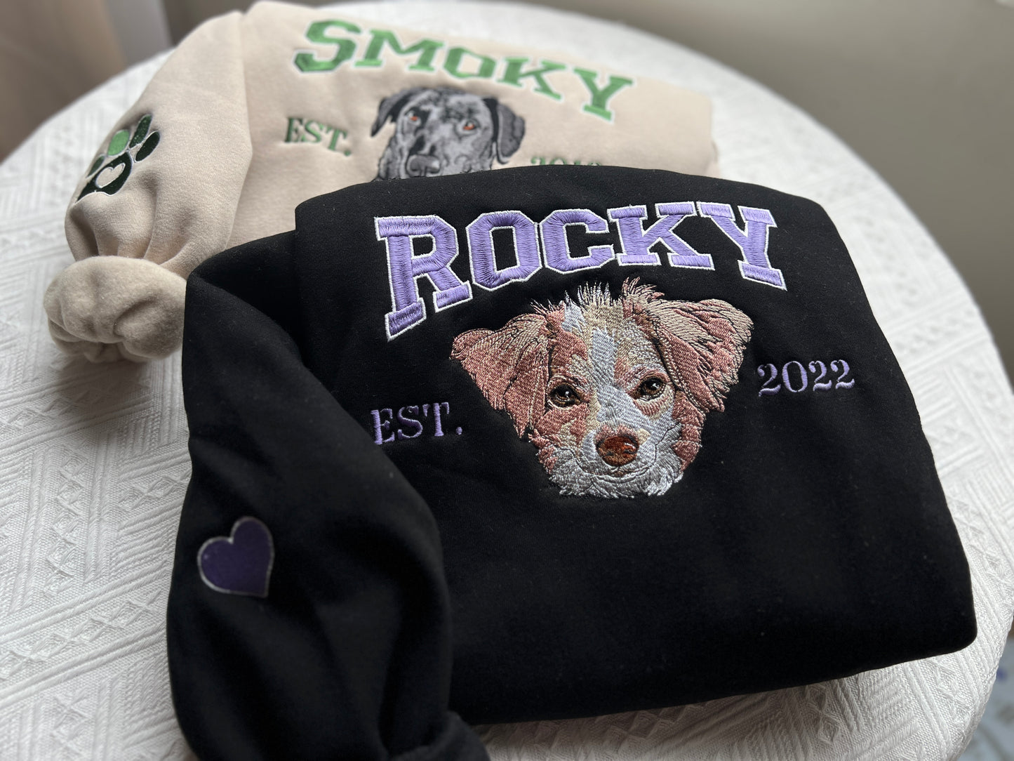 Custom Embroidered Dog Sweatshirt, The Dog Face Hoodie, Embroidered Pet Sweatshirt With Portrait Outline, Dog Mom Life Shirt, Gift For Mom