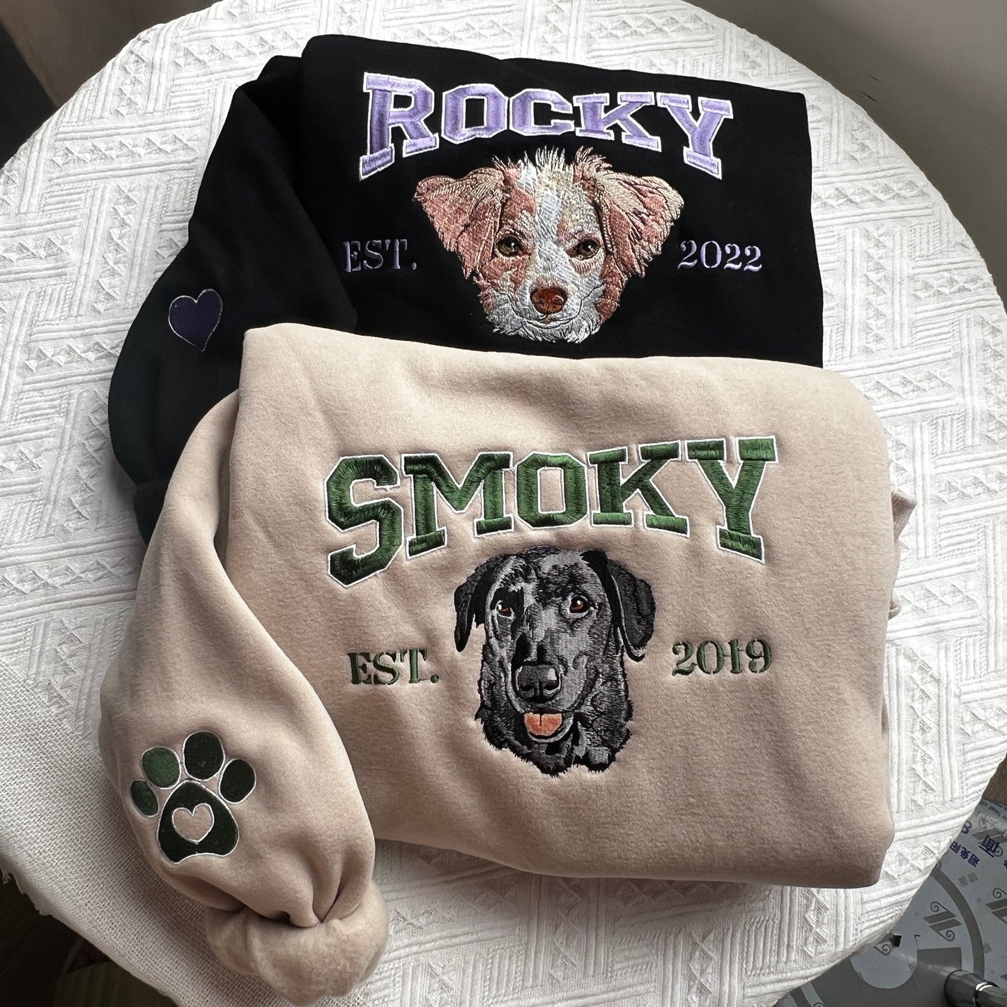 Custom Embroidered Dog Sweatshirt, The Dog Face Hoodie, Embroidered Pet Sweatshirt With Portrait Outline, Dog Mom Life Shirt, Gift For Mom