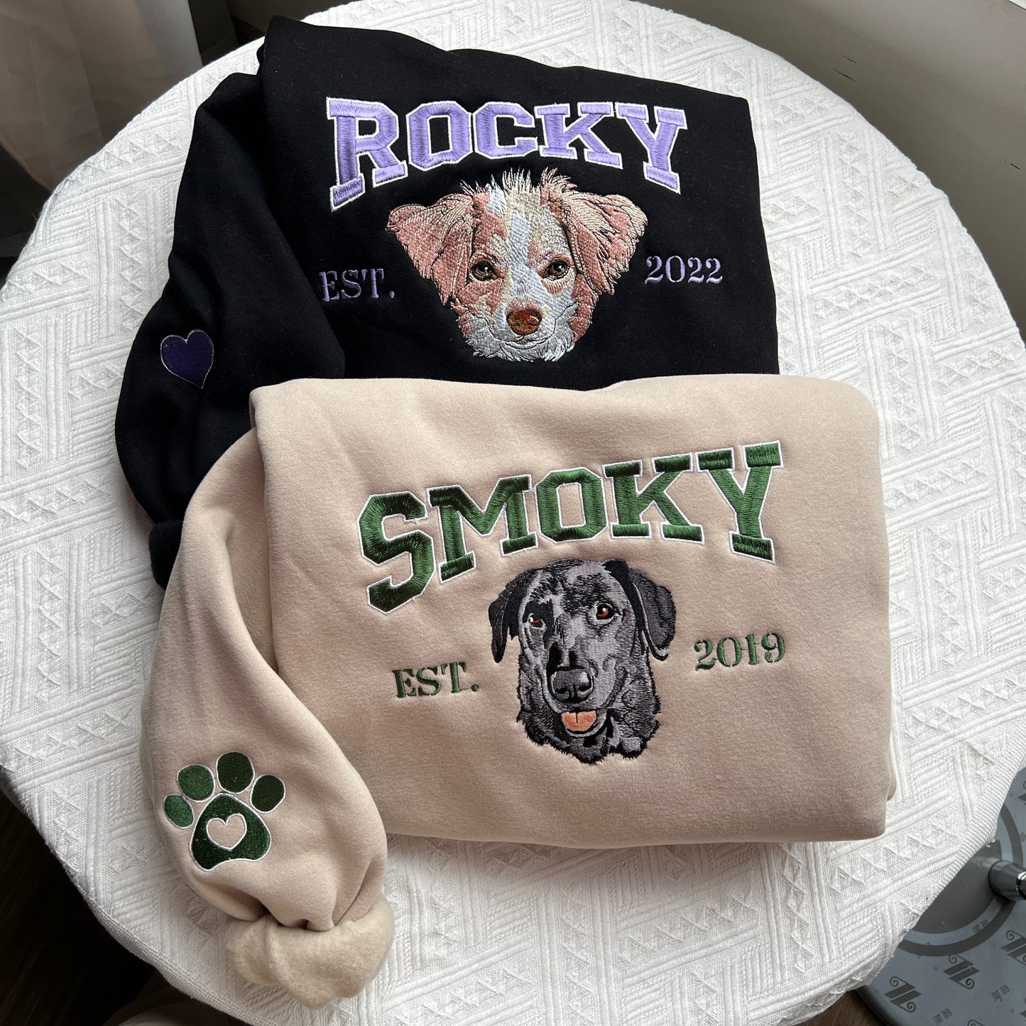 Custom Embroidered Dog Sweatshirt, The Dog Face Hoodie, Embroidered Pet Sweatshirt With Portrait Outline, Dog Mom Life Shirt, Gift For Mom