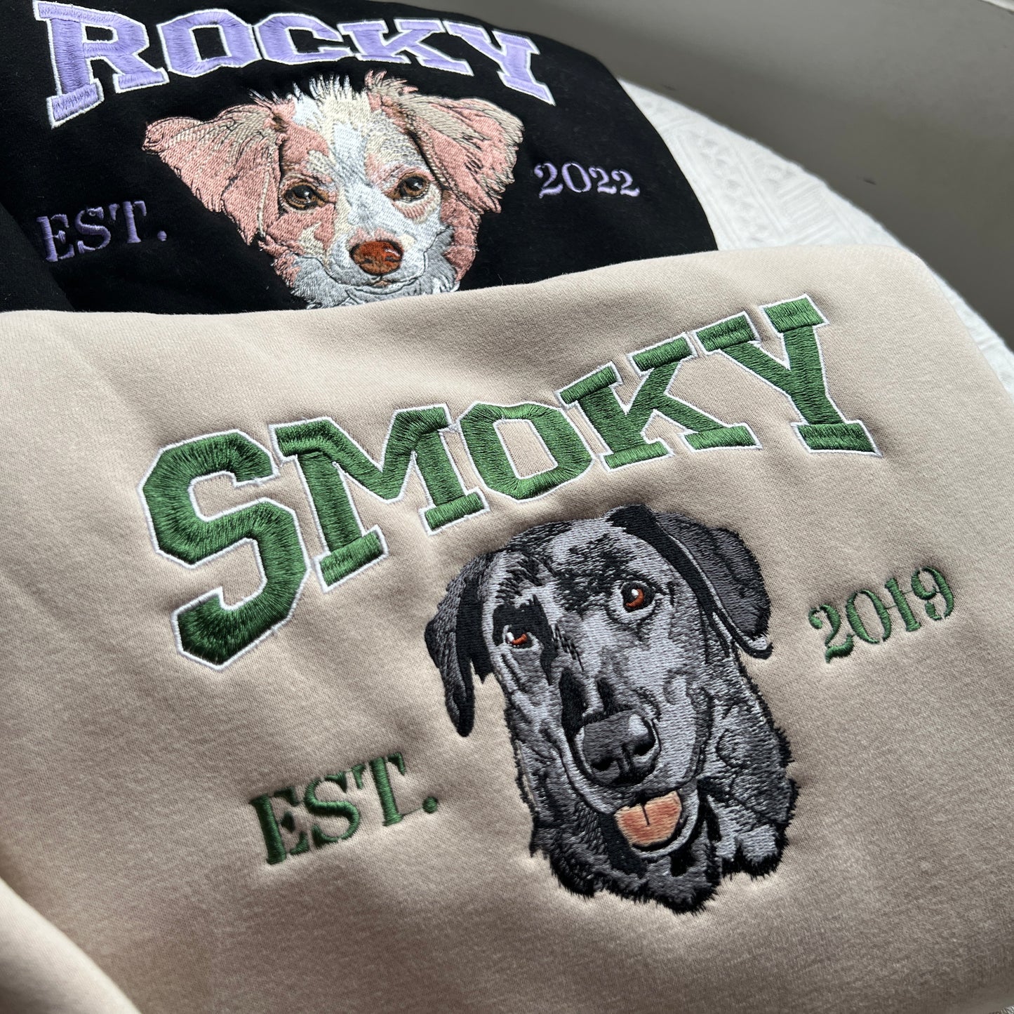 Custom Embroidered Dog Sweatshirt, The Dog Face Hoodie, Embroidered Pet Sweatshirt With Portrait Outline, Dog Mom Life Shirt, Gift For Mom